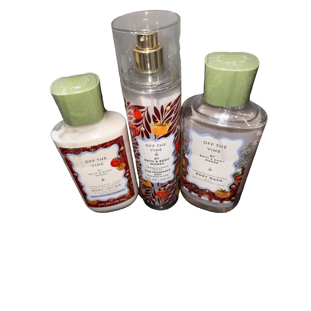Bath & Body Works Off the Vine 3 pc Set -Body Mist, Lotion & Body Wash